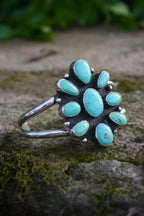 The stamped flower cuff